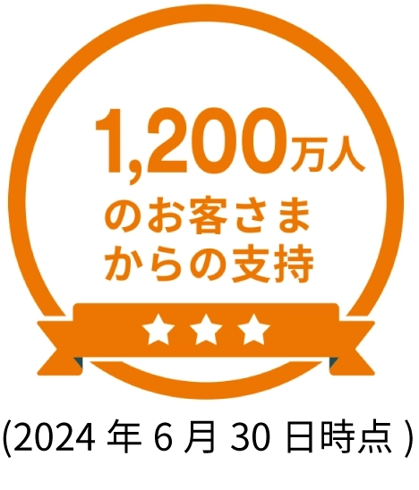 約1200万人のお客さまからの支持